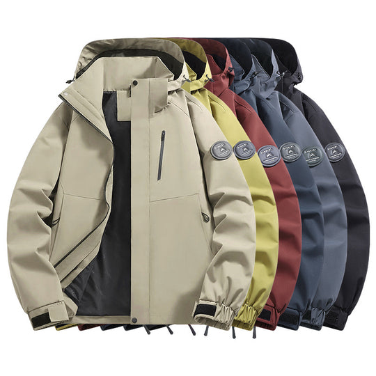 Herren Softshell-Outdoorparka mit technischer Membran, verschweißten Nähten und wasserdichten Reißverschlüssen Nord Taschen