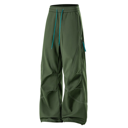 Herren Baggy Cargohose mit Elastikbund, Multifunktionstaschen und verstellbarem Saum Nord Taschen