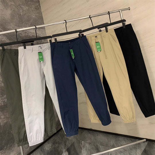 Herren Chino-Jogger mit elastischem Saum und Bundfalten Nord Taschen