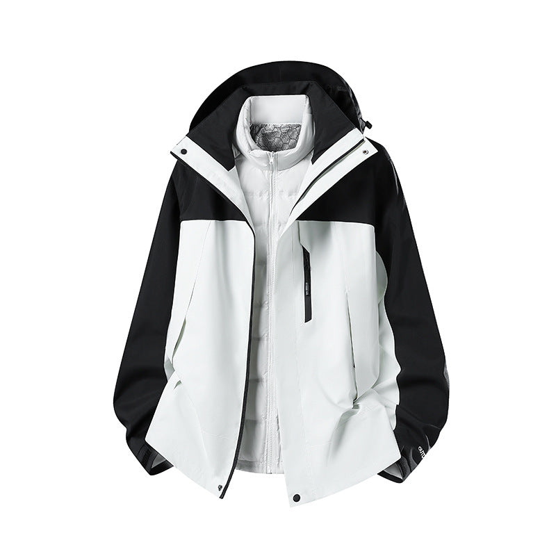 Damen Zweiteilige Softshell-Parka mit herausnehmbarer Steppinnenjacke Nord Taschen