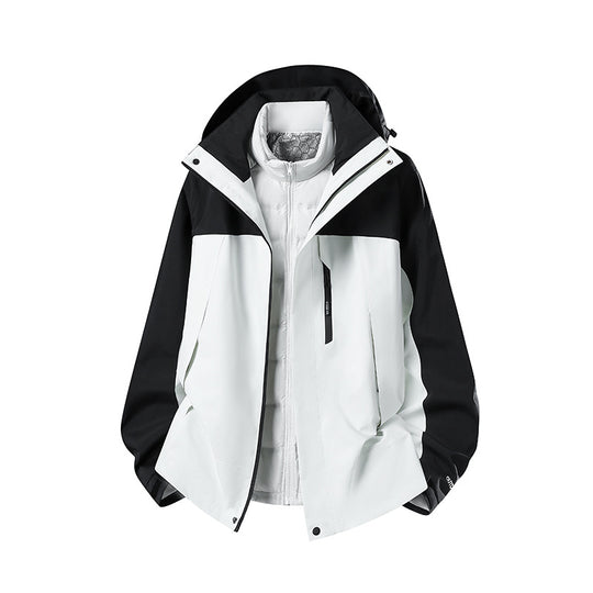Damen Zweiteilige Softshell-Parka mit herausnehmbarer Steppinnenjacke Nord Taschen
