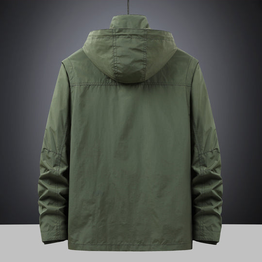 Herren Utility-Parka mit Multifach-Taschen, Kapuze und D-Ring Nord Taschen