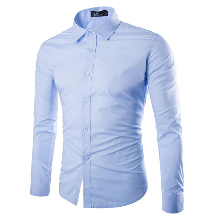 Herren elegante Langarmhemd