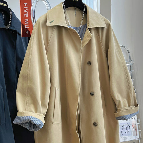 Damen Oversize-Trenchcoat mit Raglanärmeln, verdeckter Knopfleiste & verstellbaren Manschetten Nord Taschen