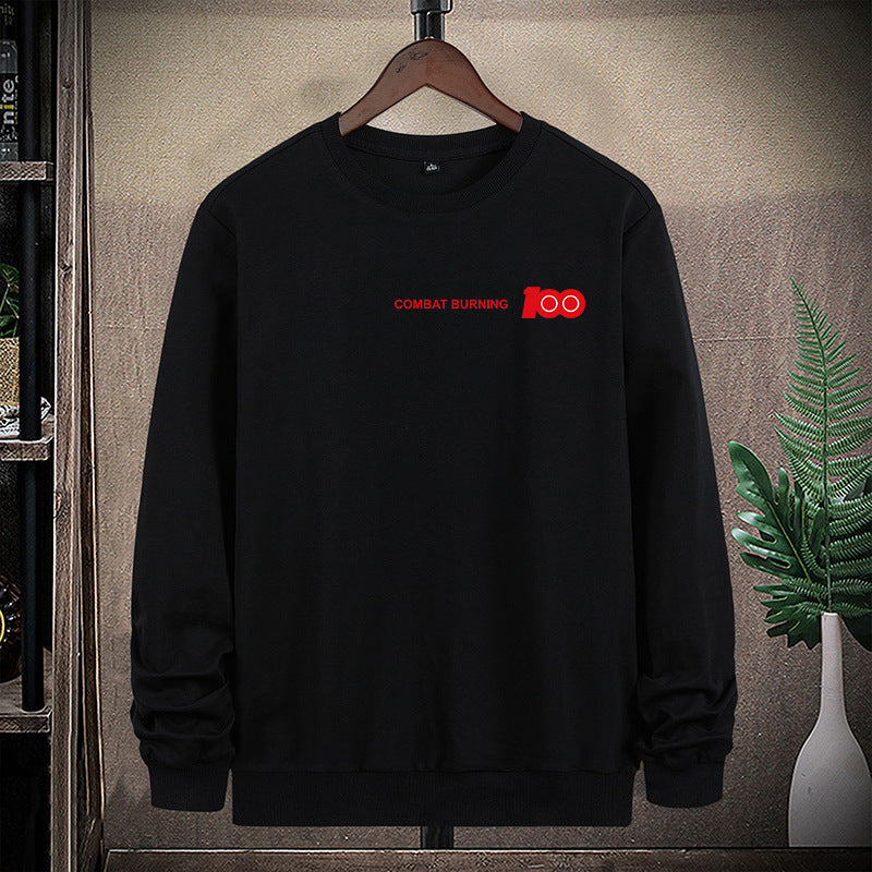 Herren Oversize-Sweatshirt mit Rundhalsausschnitt, minimalistischem Logoprint und gerippten Bündchen Nord Taschen