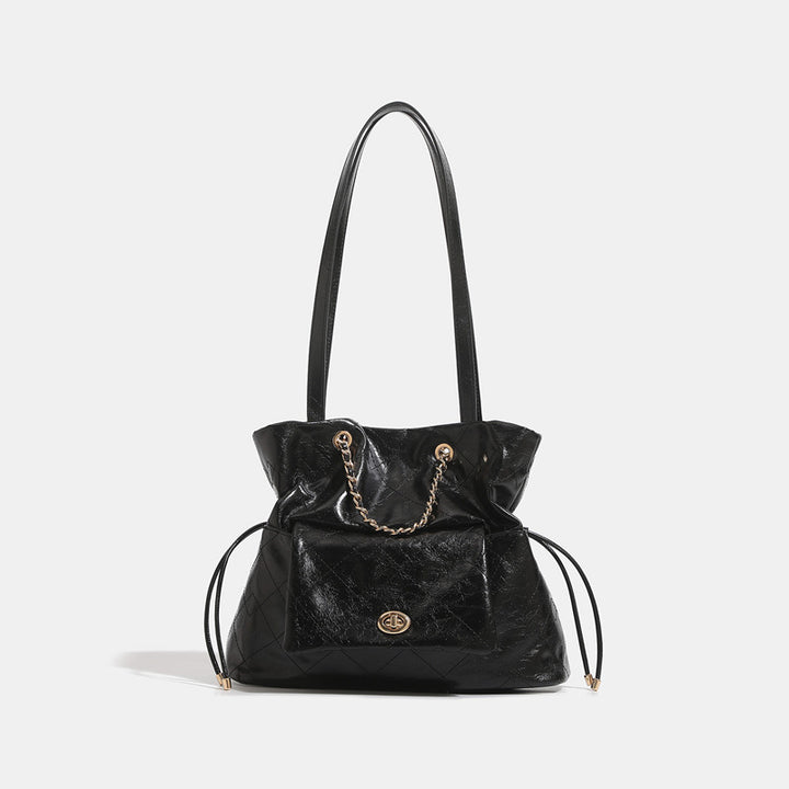 Damen Shopper Tasche mit elegantem Faltendesign und praktischen Innenfächern Nord Taschen