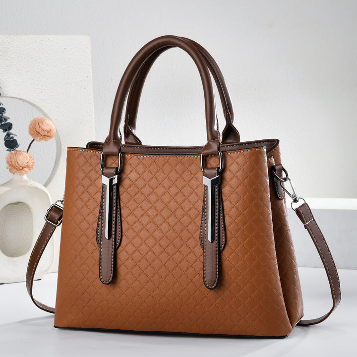 Damen elegante Henkeltasche mit strukturiertem Leder Nord Taschen