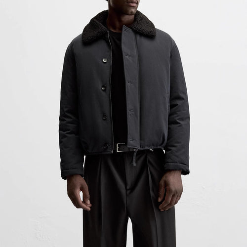 Herren Kurz geschnittener Blouson mit Teddykragen und verstellbarem Saum Nord Taschen