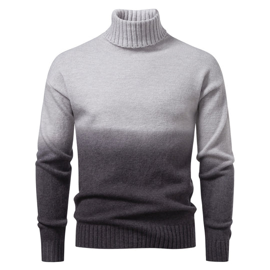 Herren Rollkragenpullover mit sanftem Farbverlauf und Feinstrick-Qualität Nord Taschen