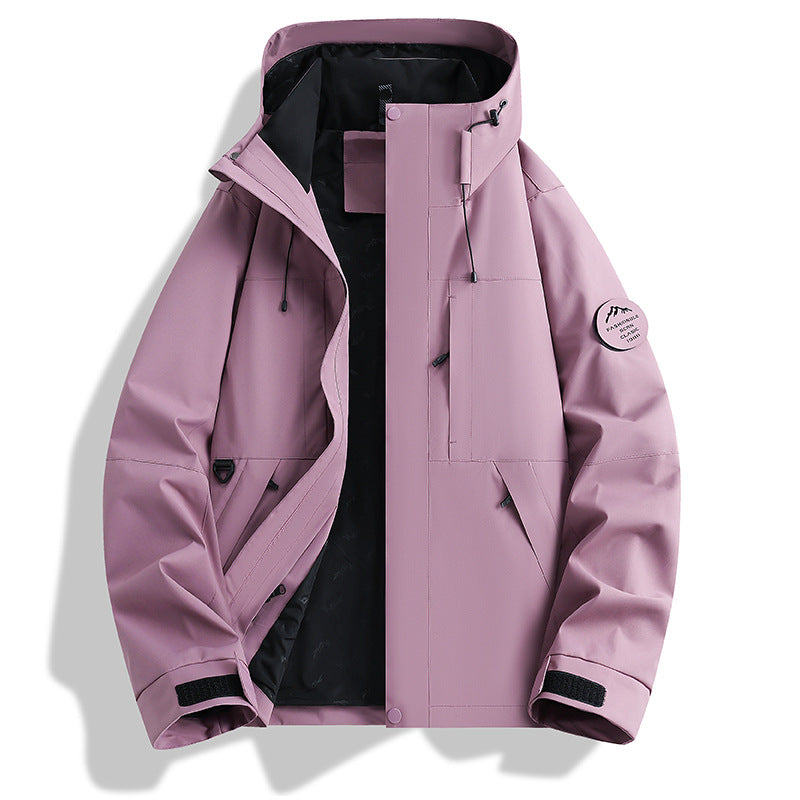 Herren Wasser- und Winddichte Softshell-Outdoorjacke mit verstellbarer Kapuze Nord Taschen