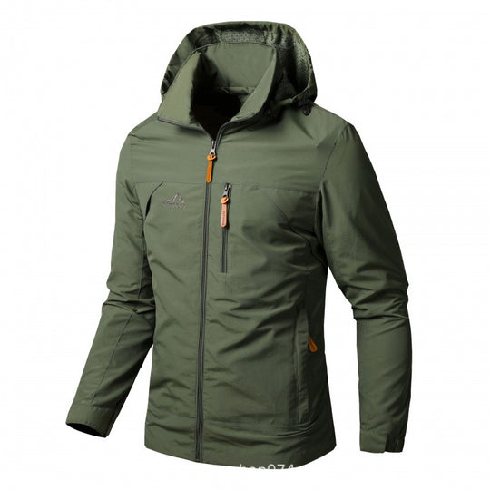 Herren  leichte wasserabweisende Softshelljacke mit Kapuze und Sicherheitsreißverschluss Nord Taschen