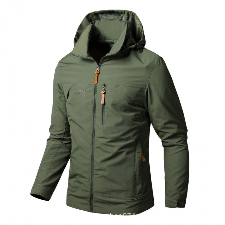 Herren  leichte wasserabweisende Softshelljacke mit Kapuze und Sicherheitsreißverschluss Nord Taschen