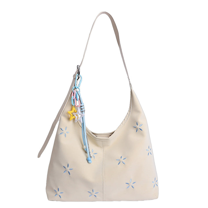 Damen modische Schultertasche mit buntem Anhänger Nord Taschen