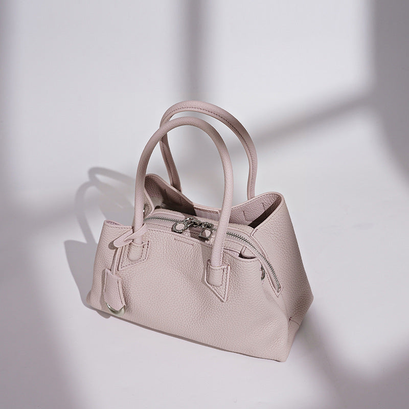 Damen strukturierte Lederhandtasche mit abnehmbarem Anhänger Nord Taschen