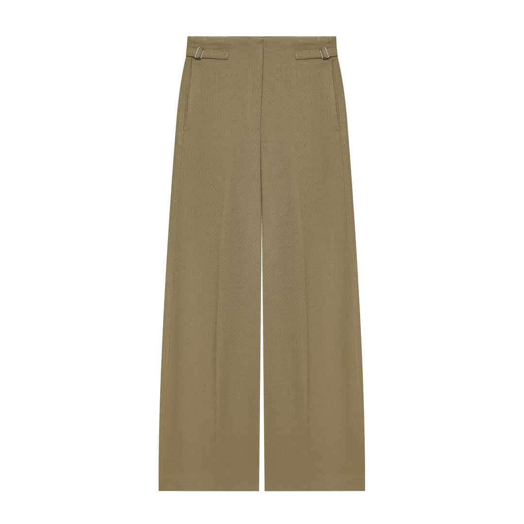 Damen Weite High Waist Culotte‑Hose mit klarer Frontnaht und seitlichen Taillenriegeln Nord Taschen