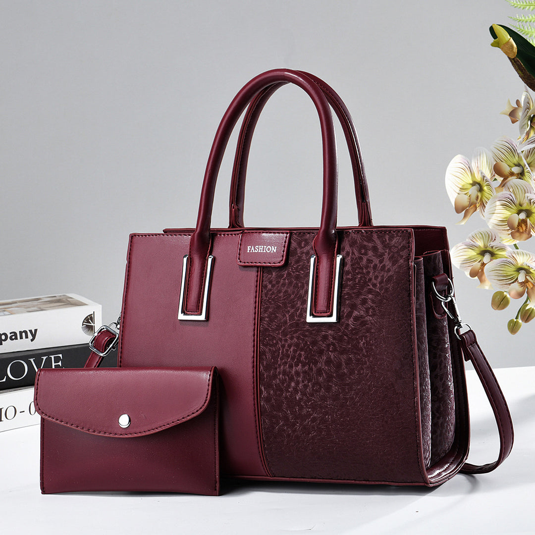 Damen modische Handtasche mit eleganter Struktur und abnehmbarer Clutch Nord Taschen