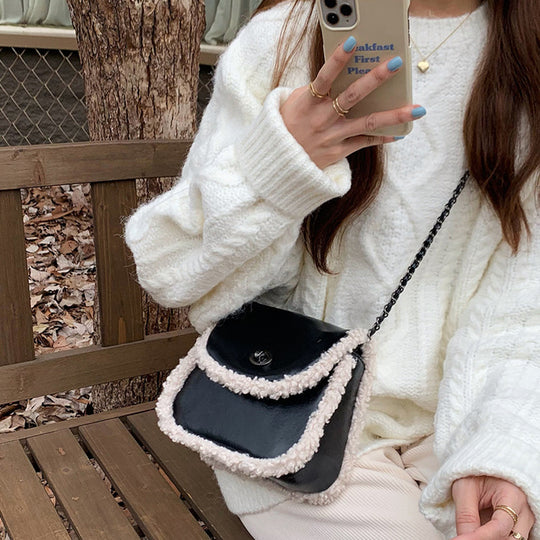 Damen Hobo-Tasche mit luxuriösem Kunstleder und geflochtenem Detail Nord Taschen