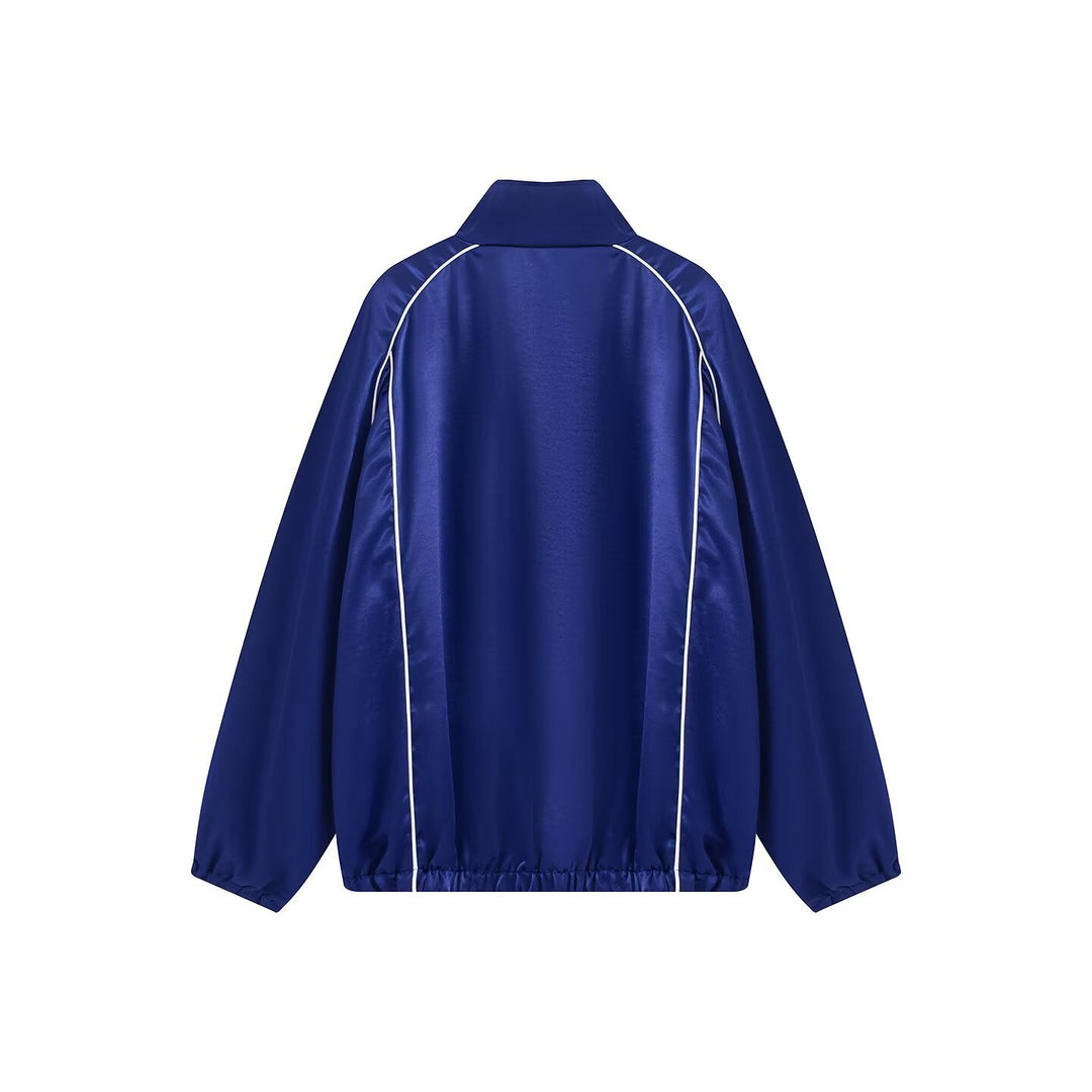 Damen Zweiteiliges Satin-Trainingsset mit Reißverschlussjacke und weitem Trackpant Nord Taschen