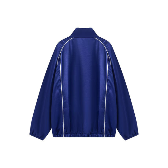 Damen Zweiteiliges Satin-Trainingsset mit Reißverschlussjacke und weitem Trackpant Nord Taschen
