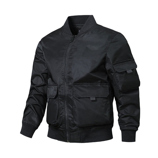 Herren Bomberjacke im Utility‑Style mit windabweisender Shell, Mehrfachtaschen und Rippbündchen Nord Taschen