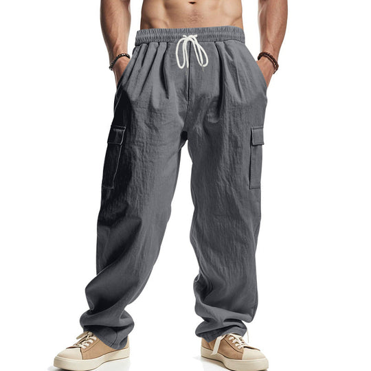 Herren lockere Cargohose mit elastischem Bund und praktischen Seitentaschen