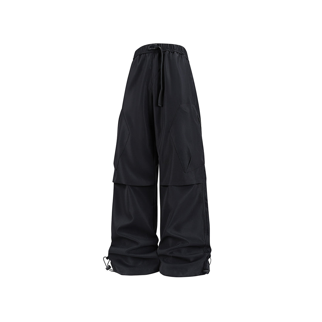 Herren Weite Cargo‑Hose im Baggy‑Stil mit Tunnelzugbund, großen Klapptaschen und verstellbaren Beinabschlüssen Nord Taschen