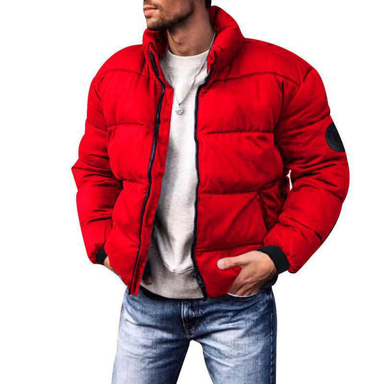 Herren Kurze Thermo-Steppjacke mit Korpuspaneelen, hohem Stehkragen und elastischen Bündchen Nord Taschen