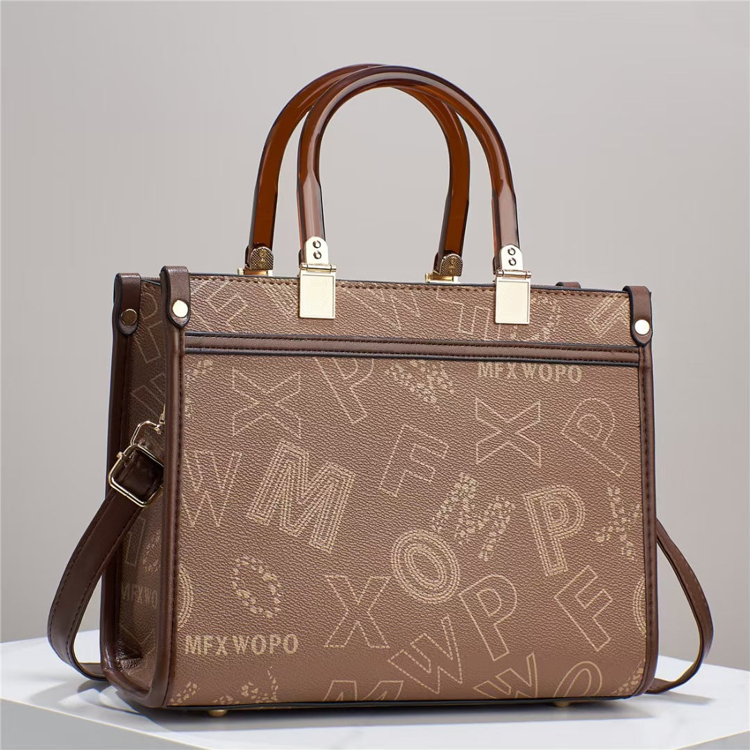 Damen Umhängetasche mit elegantem Muster und praktischen Fächern Nord Taschen
