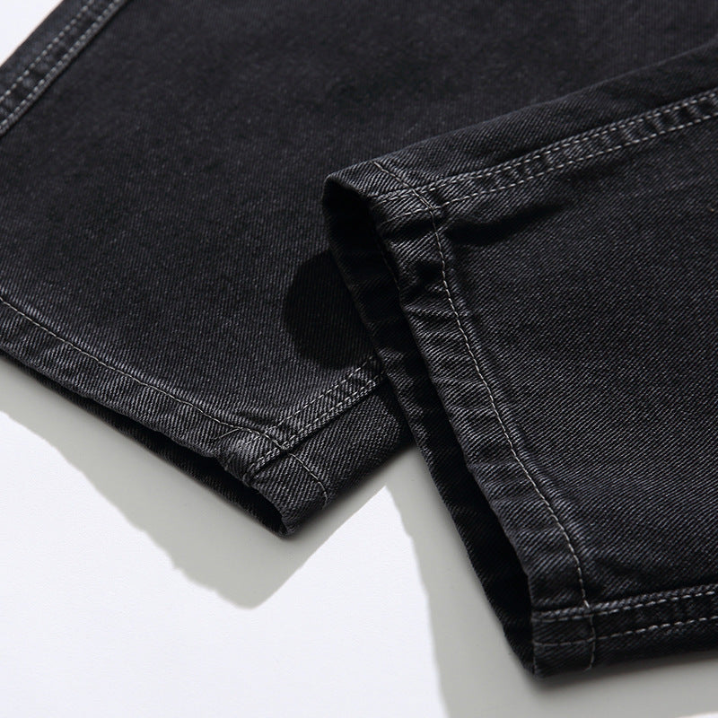 Unisex Weite Baggy-Jeans mit Tunnelzugbund, Faltenvordern und Utility-Taschen Nord Taschen