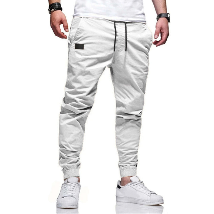 Herren funktionale Cargo-Joggerhose mit schmal zulaufendem Bein, elastischem Bund und eingelassenen Reißverschlusstaschen Nord Taschen