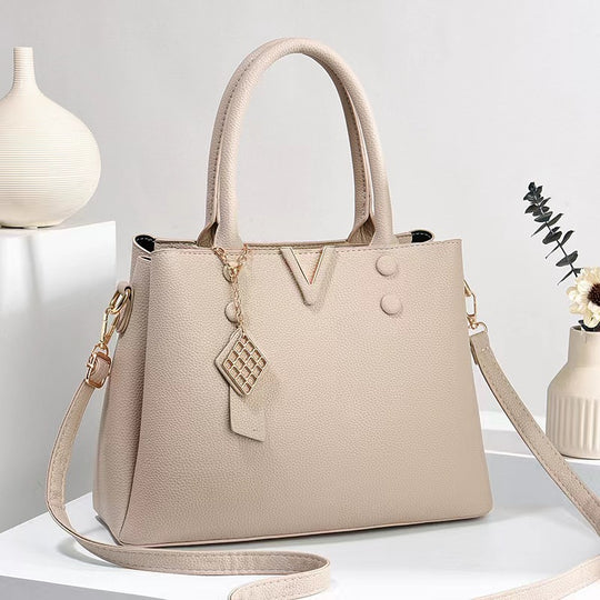Damen elegante Handtasche mit strukturiertem Design und abnehmbaren Schulterriemen Nord Taschen