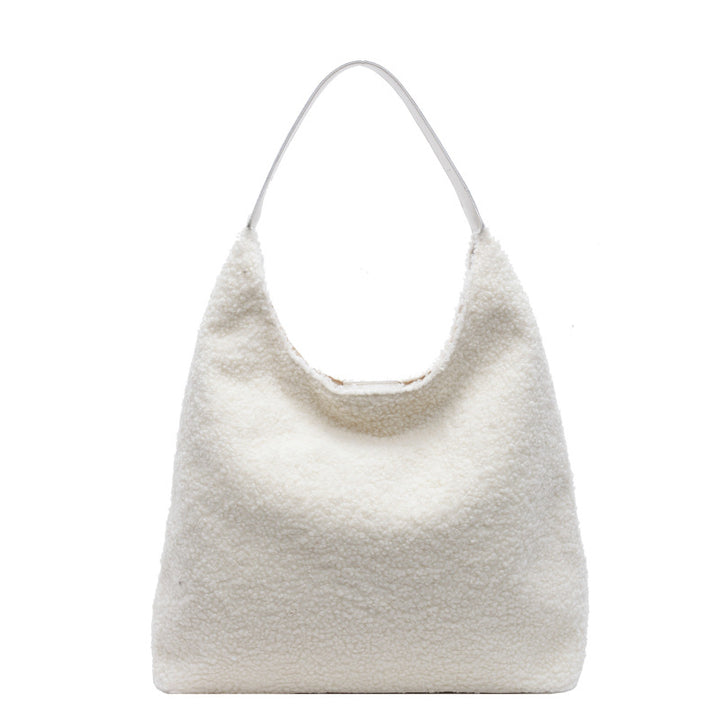 Damen Hobo-Tasche mit flauschigem Obermaterial und praktischem Tragegriff Nord Taschen
