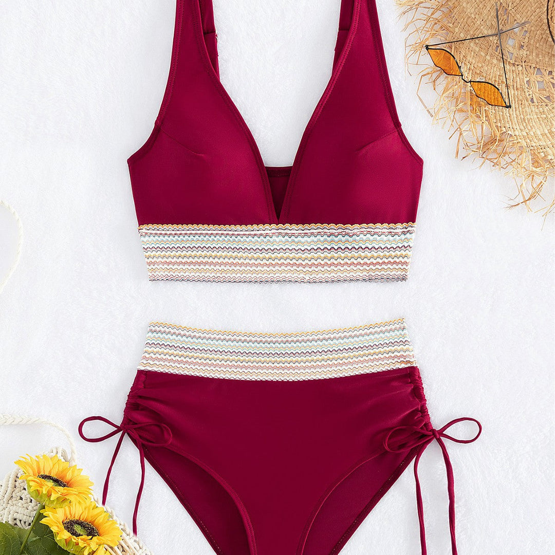 Damen Hochgeschnittener Sportbikini Nord Taschen