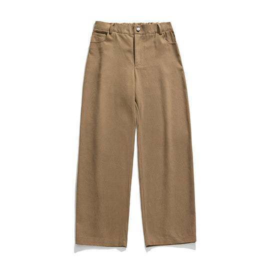 Damen Weite hochtaillierte Chino-Hose aus Baumwollmix mit geradem Bein Nord Taschen