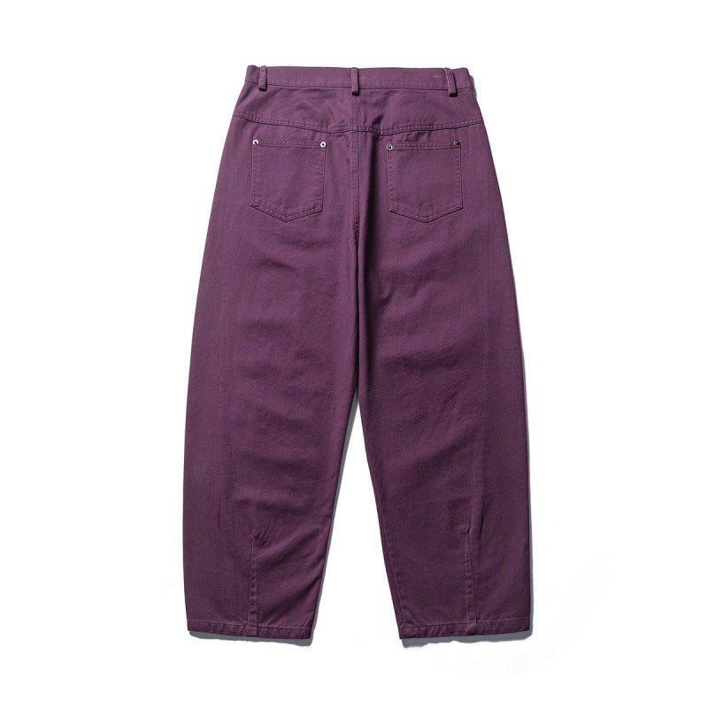 Herren Konisch geschnittene Twill-Hose mit hoher Taille und fünf Taschen Nord Taschen