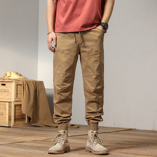 Herren Maskulin-Workwear Trekking-Joggerhose mit verstärkten Kniepatches und elastischem Saum Nord Taschen