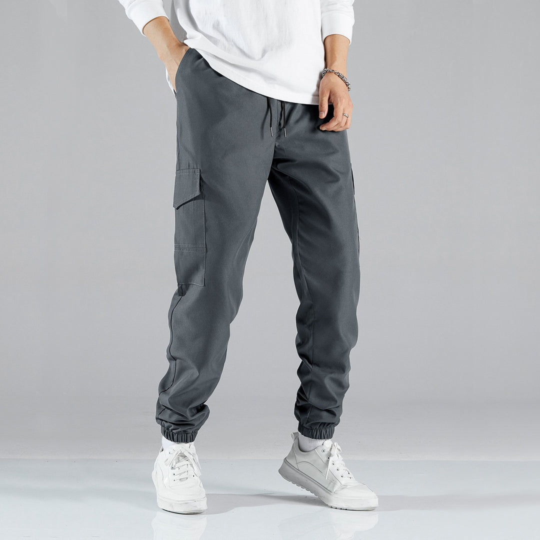 Herren Technische Cargo-Jogginghose im Utility‑Stil mit Klappentaschen & elastischen Knöchelbündchen Nord Taschen