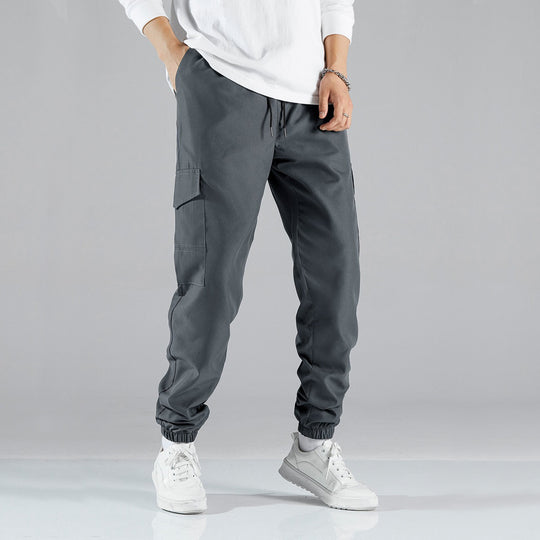 Herren Technische Cargo-Jogginghose im Utility‑Stil mit Klappentaschen & elastischen Knöchelbündchen Nord Taschen