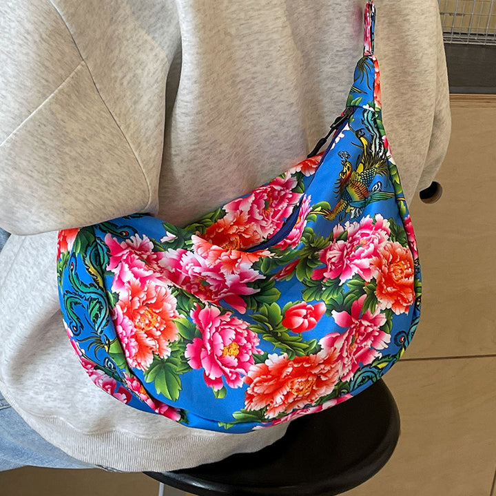 Damen modische Umhängetasche mit buntem Blumendesign Nord Taschen