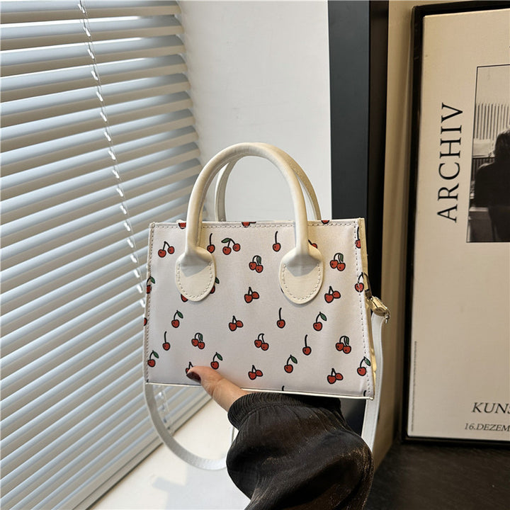 Damen handliche Umhängetasche mit fruchtigem Kirschmotiv Nord Taschen
