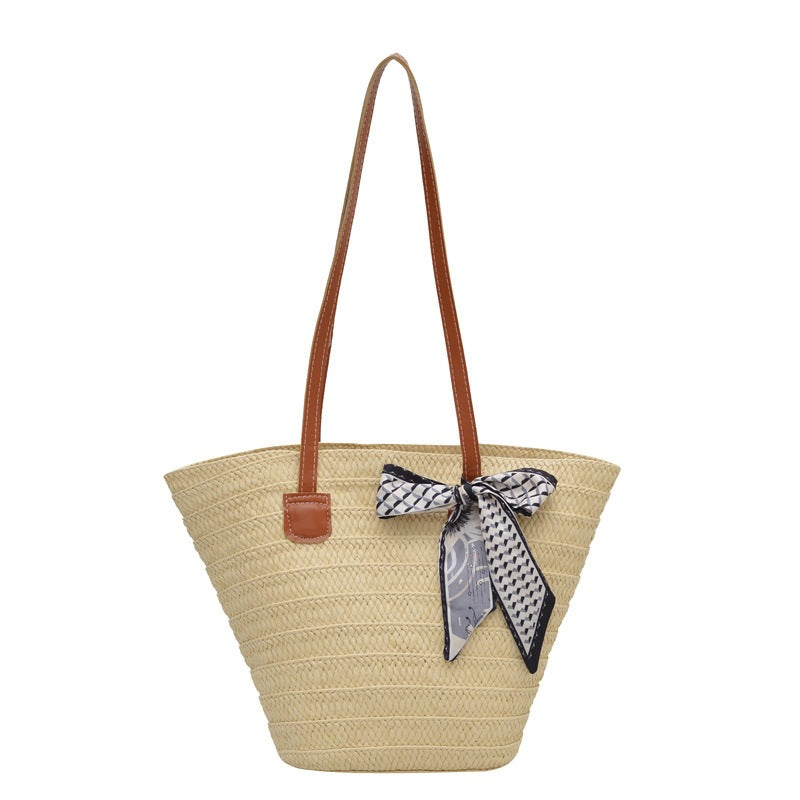 Damen elegante Strandtasche mit modischem Knotenakzent Nord Taschen