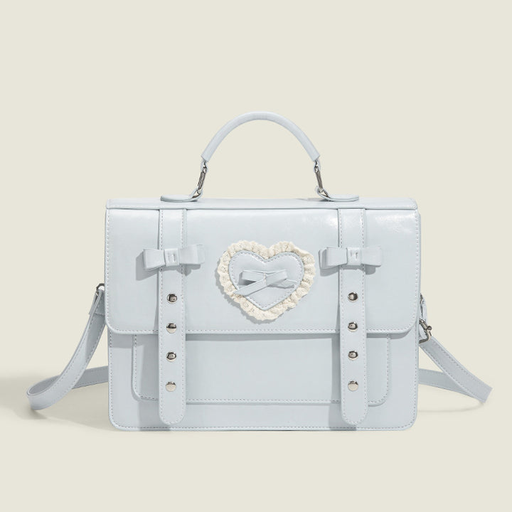 Damen Handtasche mit romantischem Herzdesign und verspielten Schleifen Nord Taschen