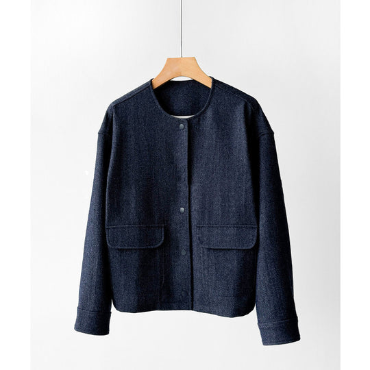 Damen Modische Jacke mit Knöpfen und praktischen Taschen Nord Taschen
