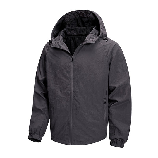 Herren Leichte Übergangsjacke mit Kapuze und atmungsaktiven Einsätzen Nord Taschen