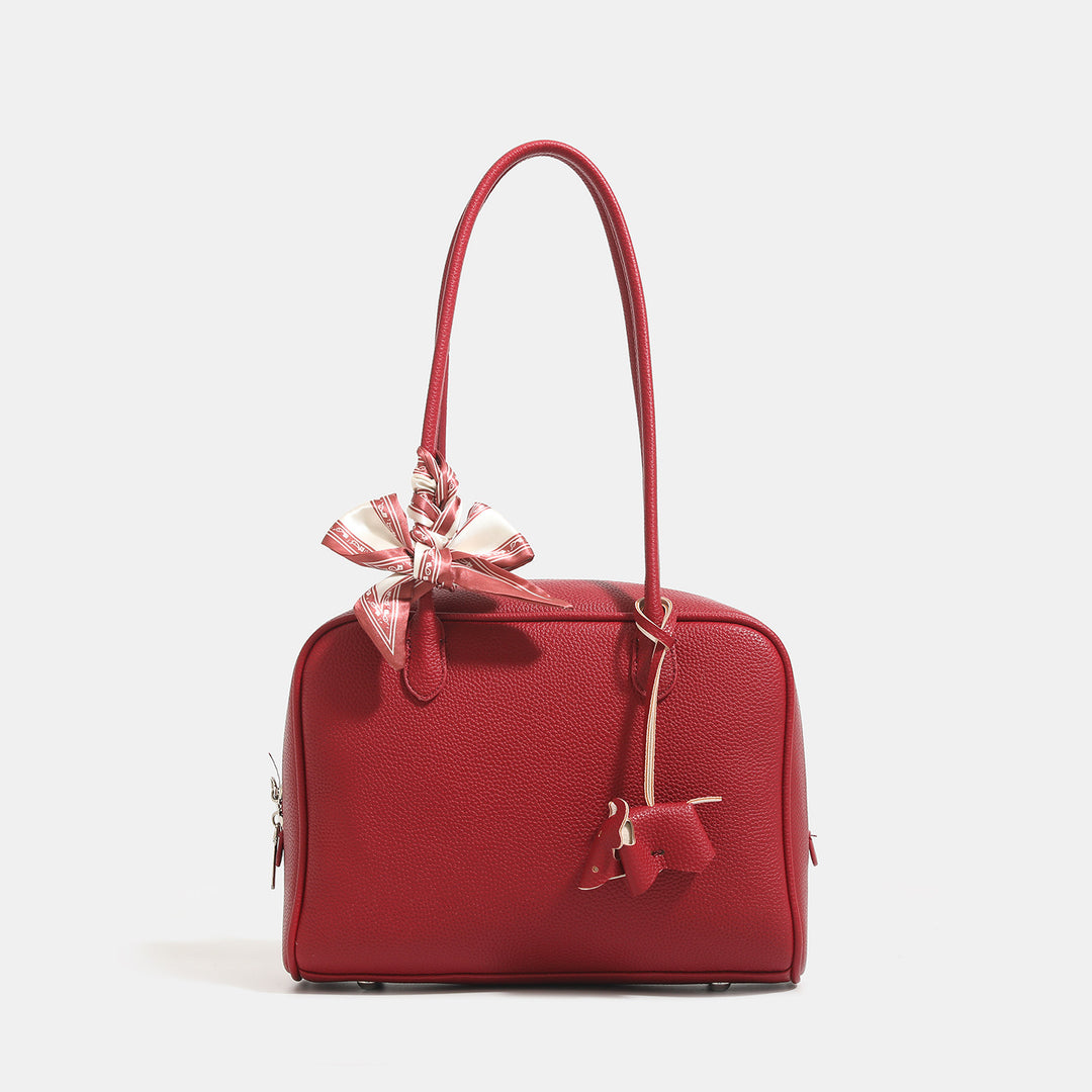 Damen Handtasche mit elegantem Schleifen-Detail und strukturiertem Kunstleder Nord Taschen