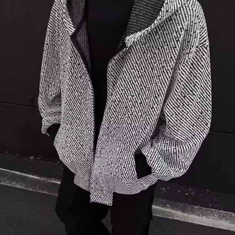 Unisex Oversized Strick-Kapuzenjacke mit Allover-Strukturmuster und Eingrifftaschen Nord Taschen