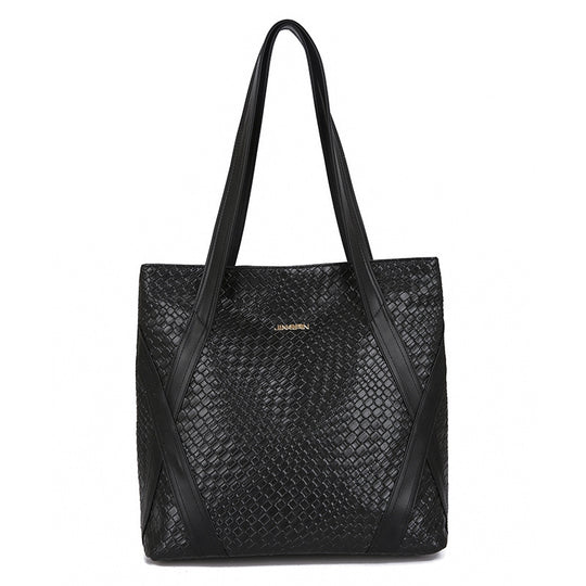 Damen modische Tragetasche mit kunstvollem Flechtdesign Nord Taschen