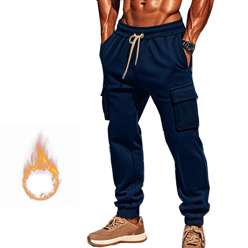 Herren Cargo-Freizeithose mit verstellbarem Bund und funktionalen Taschen