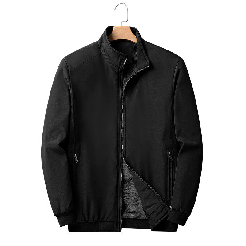 Herren urbaner Thermo-Zipblouson mit Teddyfleece-Innenfutter, Stehkragen und Reißverschlusstaschen Nord Taschen