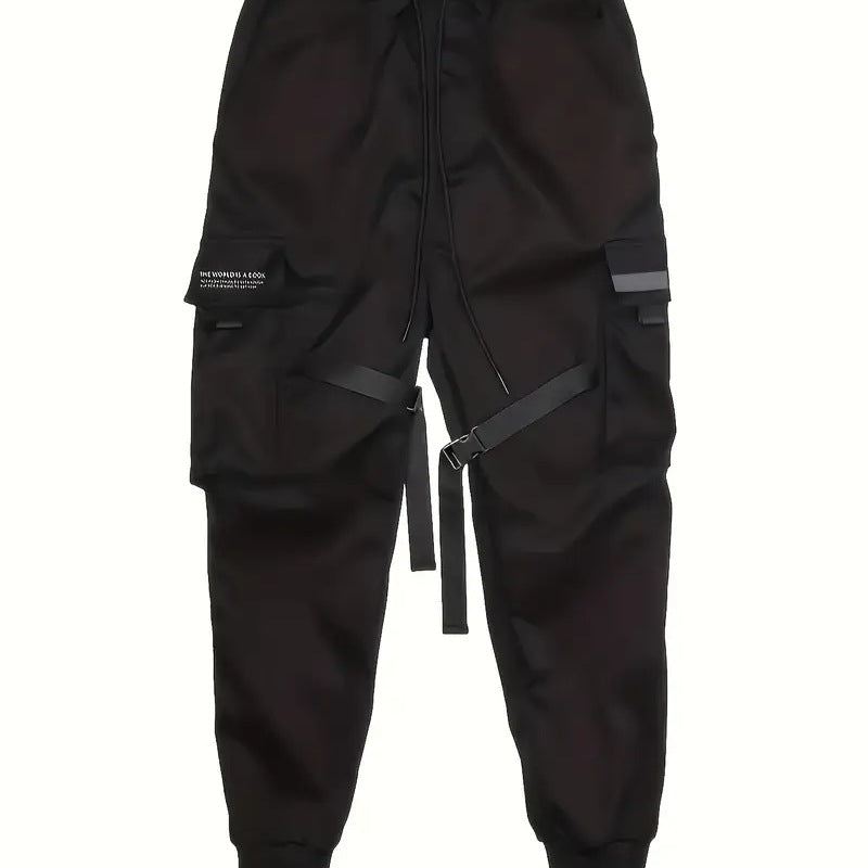 Herren Technische Cargo-Jogginghose mit Mehrfachtaschen, Gurtriemen & elastischem Bündchen Nord Taschen